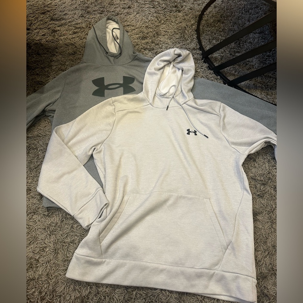 Men’s Under Armour hoodies, two. Both size XL.
